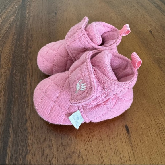 NWOT Bearpaw Pink Quilted Baby Girl Walker Boots Crib Shoes Size 2 (3-6M) - Picture 3 of 4